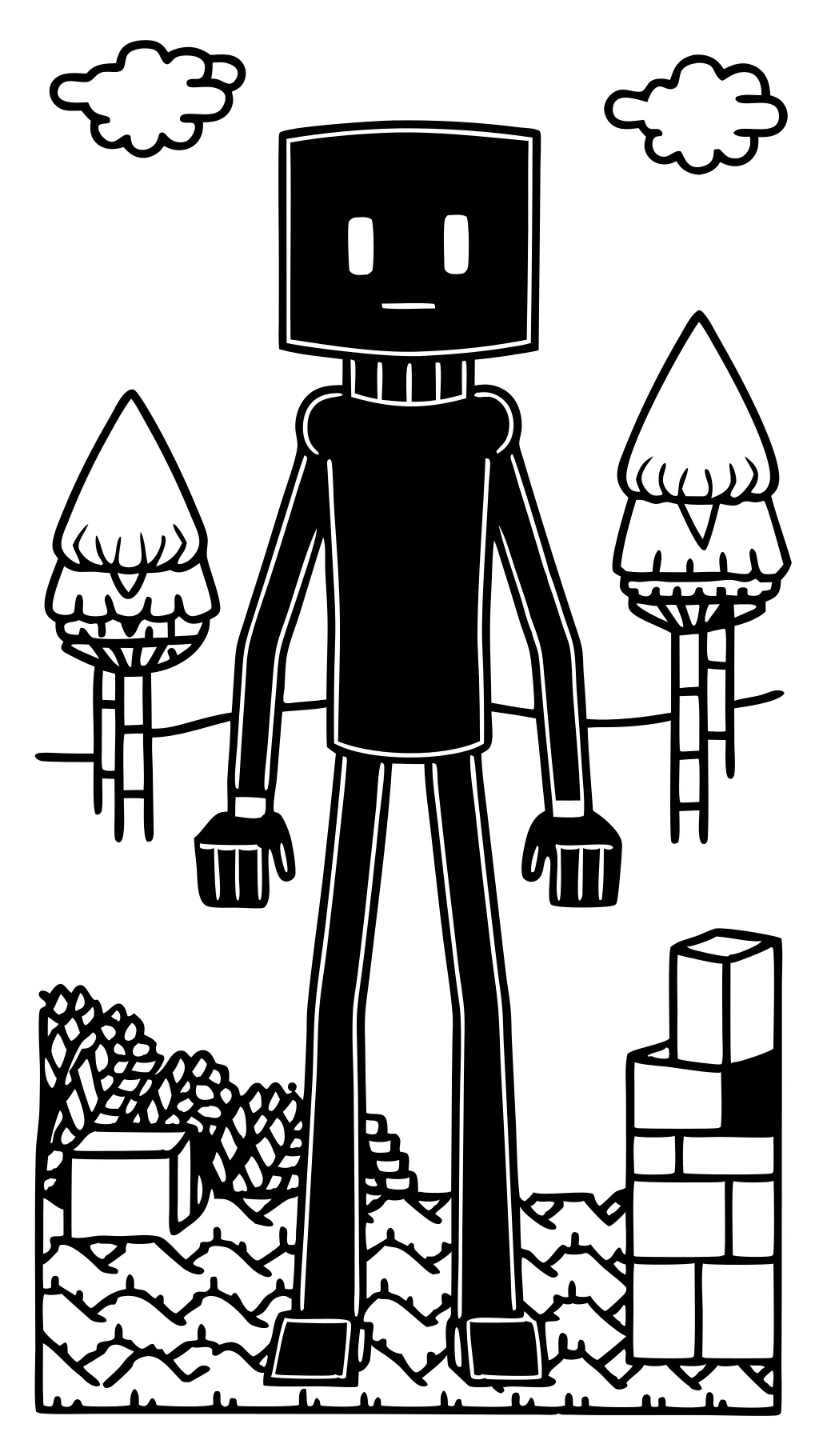 enderman coloring page